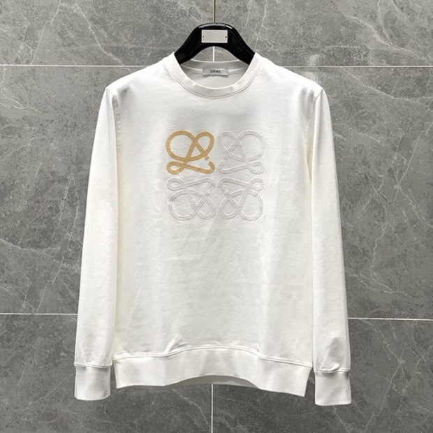 Extremely rare! Loewe Anagram Embroidery Sweatshirt Replica low81641