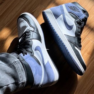 Nike Air Jordan 1 Replica Retro High OG Summit White/Blue Moon-Black 555088-115
