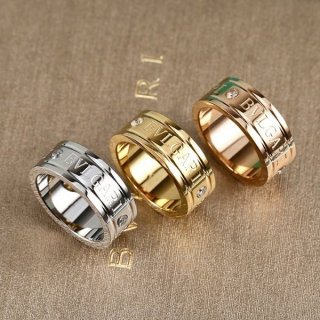 Fake Bulgari logo ring with diamonds Bub56163