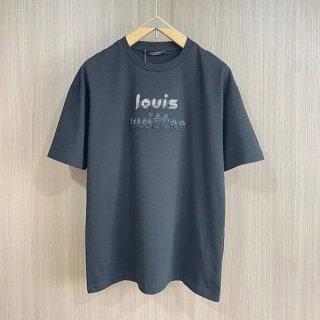 High quality Louis Vuitton rainbow printed T-shirt replica vuz08277