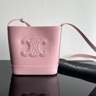 No.1 Popular Celine Cuir Triomphe Small Bucket Bag Replica Cet22618
