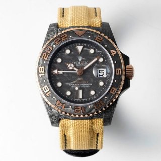 Rolex DiW Carbon GMT Master II Replica "GOLDEN C" rop67803