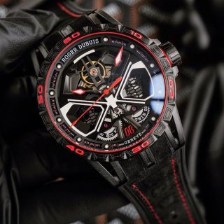Love at first sight? Roger Dubuis Excalibur Spider Huracan replica black/red approx. 46MM rom98412