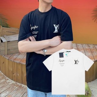 Very popular Louis Vuitton replica graphic crew neck T-shirt in 2 colors vuu56145