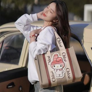 Quick delivery my melody for chloe woody fake medium tote bag CHC23SS383J7369A CHC23SS