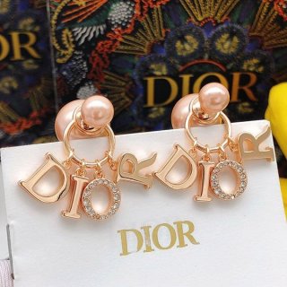 Very popular! Dior earrings replica metal pearl crystal dei78607