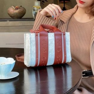 Sold out Chloe Woody replica medium canvas tote bag chx08504