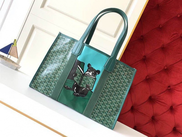 Extremely rare! Goyard replica "Villette" dog marquee tote bag Goj78359