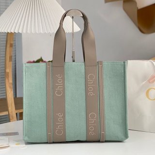 Express delivery Chloe Woody replica medium canvas tote bag chm71971