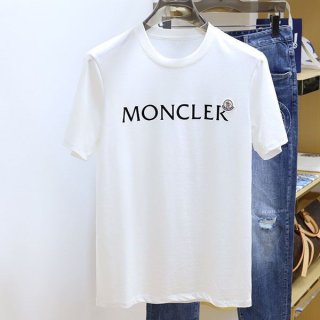 Eye-catching color Moncler T-shirt replica short sleeve crew neck logo mov84857