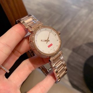 Louis Vuitton Supreme Watch Fake Diamond Bezel Ladies 33mm vus27039 Classic Popular