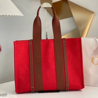 Easy to use Chloe Woody replica medium canvas tote bag chx24796