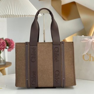 Classic Chloe Woody Replica Medium Canvas Tote Bag chi05803