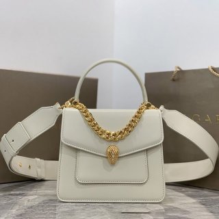 Popularity rising rapidly [Bvlgari] New color! SERPENTI FOREVER white nappa handbag fake Buj11725