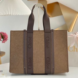 Easy to use Chloe Woody replica medium canvas tote bag che39708