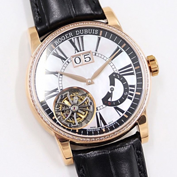 Very popular! Roger Dubuis Homage Replica Flying Tourbillon Large Date roq44712
