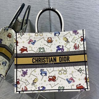 Hard to find Dior BOOK TOTE replica Jardin d'Hiver floral embroidery SML dew17736