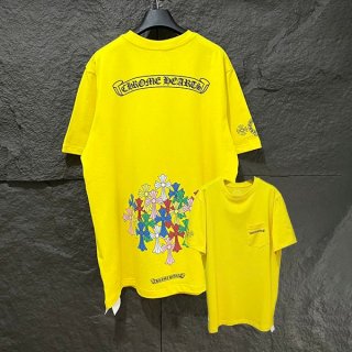 Chrome Hearts Replica Scroll Multicolor Colorful Cross T-shirt Kub58896