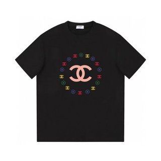 New color☆Rare Chanel T-shirt copy cotton & white★Unisex shh06857