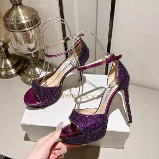 Jimmy Choo Max 100 Glitter Sandals Replica jiu14451