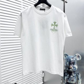 High quality???Chrome Hearts Floral Cross T-shirt Replica Kux97323