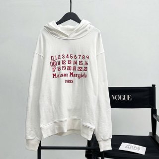 Very popular! Maison Margiela women's hooded logo hoodie replica Mag91492