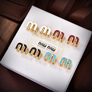Very popular all over the world! Miu Miu replica logo earrings myk17534