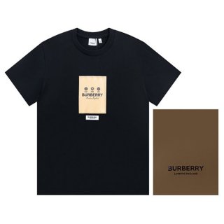 Burberry Crew Neck T-Shirt in Eye-catching Color, Oversized, Short Sleeve, Bah30355