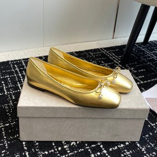 Attention ★ Jimmy Choo pearl nappa leather flat shoes replica jiz05095