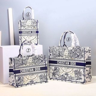 Rare Dior Book Tote Toile de Jouy Small 3 sizes der13263