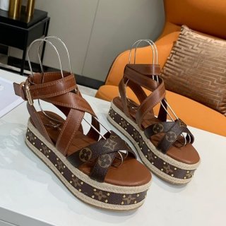 Free shipping Louis Vuitton sandals replica Monogram calf leather vug59757