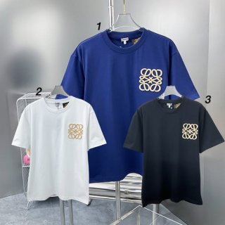 Extremely rare! Loewe Anagram T-shirt copy cotton 3 colors lov71474