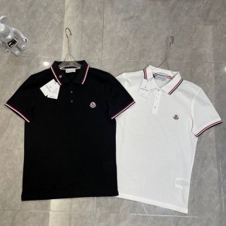 Not available in Japan Moncler Men's T-shirt Logo Polo Shirt Replica 2 colors mox92963