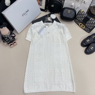 Very popular all over the world? Replica Celine Triomphe Mini Dress Off-White 2ADW3307V