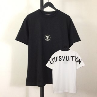 Louis Vuitton Replica Front & Back Letter Print T-Shirt 2 Colors vuw87686