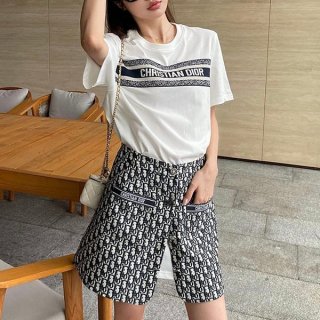 Extremely rare! Dior cotton jersey T-shirt replica top and bottom set des61415