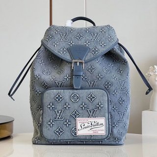 Louis Vuitton Vintage Montsouris Denim Replica Backpack M22534