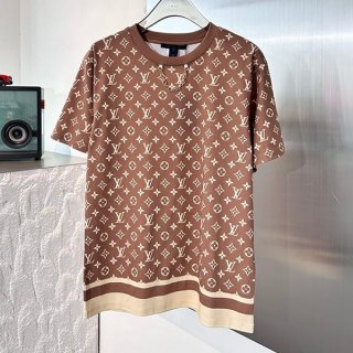 Luxury brand Louis Vuitton Stripe Accent Monogram T-shirt Replica 1AB7I0