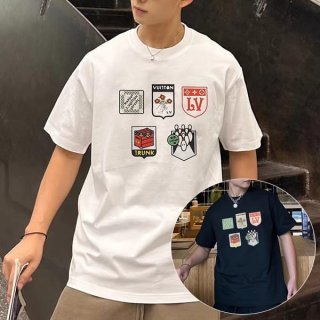 Love at first sight? Louis Vuitton replica graphic crew neck T-shirt in two colors vuf36244