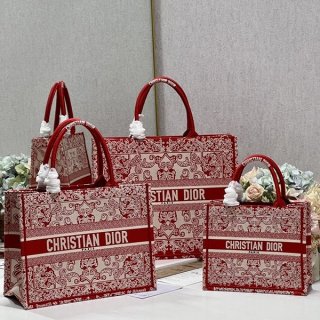 [Fashionable★] Dior Book Tote Copy 1265/1268 Red del91353