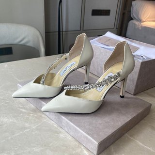 Jimmy Choo replica★Crystal suede pumps Bee 85mm jiw63800