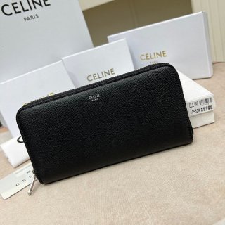 Very popular! Celine Large Zipped Wallet Copy / Grained Calfskin 10B553BEL