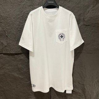 Cheap Chrome Hearts Replica Cross Logo Pocket Short Sleeve T-Shirt with Tracking Kuq42875