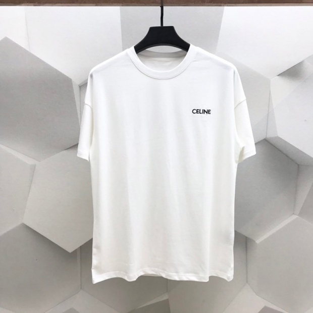 Want it? Super limited edition? ☆Celine☆T-shirt replica☆Saint Tropez flocked cotton Cez70304