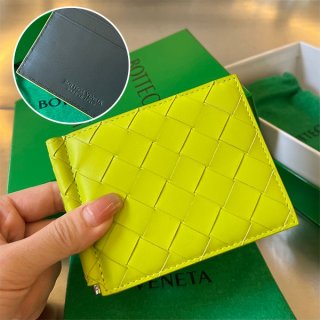 No. 1 in total sales! Fake Bottega Veneta Intrecciato Bi-fold Wallet with Money Clip bom54519