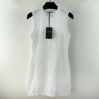 Classic Fendi replica logo one-piece dress with FF motif fen90251