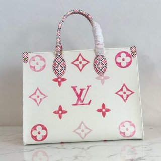 Eye-catching color Louis Vuitton On the Go MM fake tote bag M22975