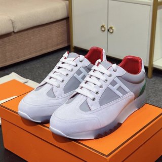 Free shipping Hermes Trail replica calfskin lace-up sneakers eri72377