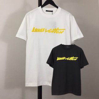 Louis Vuitton embroidered logo T-shirt replica 2 colors vue14266