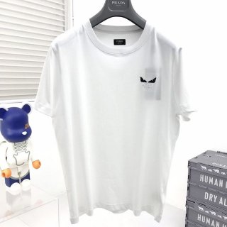 New Spring/Summer Fendi Monster Logo Crew Neck T-Shirt fec07067